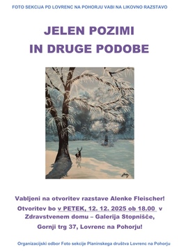 2025-12-12 Alenka Fleischer Jelen pozimi in druge podobe A3 12. 12. 2025-ZD